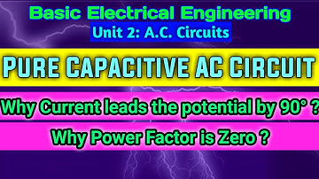 Pure Capacitive Circuit (Current Leads the Voltage by 90°) Unit 2 AC Circuits (BEE)