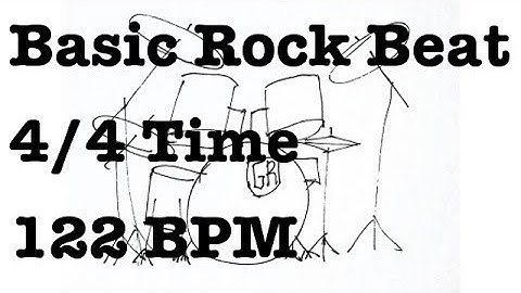 122 BPM Rock Drum Beat - 4/4 Time - Rock Drum Backing Track- Drum Loop 122 Beats per Minute - 122BPM