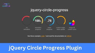 06. jQuery Plugin Tutorial | Circle Progress Bar | Learn with Gsarwar