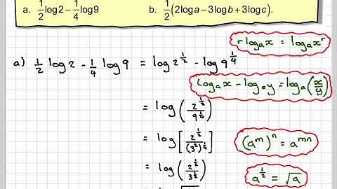 Writing expressions as a single logarithm