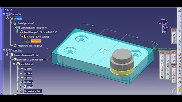CATIA NC Manufacturing 1 set ups and Face Milling