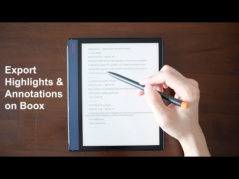 Export highlights and annotations on Onyx Boox devices