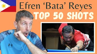 The MAGICIAN EFREN Bata REYES BEST 50 SHOTS REACTION