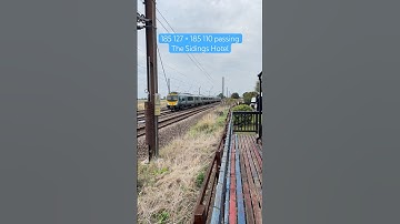 TPE Class 185 passing The Sidings Hotel