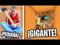 ATRAPADOS EN CAJA PEQUEÑA VS GIGANTE!!