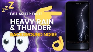 1 HOUR - HEAVY RAIN & THUNDER, Deep Sleep, Meditation, Background, Soothing, Nature, Stress