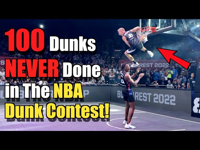 100 Dunks NEVER Done in the NBA Dunk Contest! class=