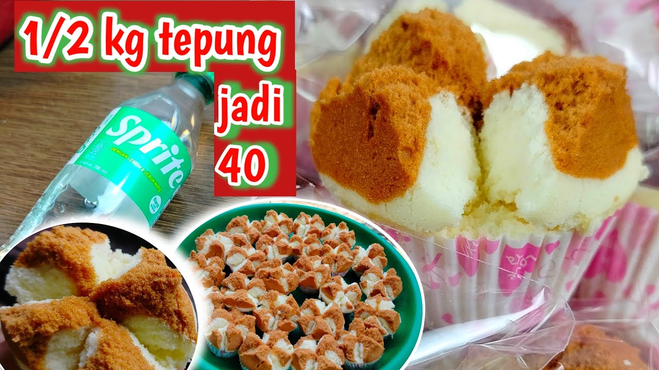 Resep bolu kukus mekar sprite 1/2 kg tepung empuk dan lembut