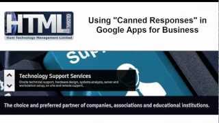 Using Canned Responses in Google Apps for Business