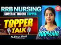 RRB Nursing Superintendent Topper 🏆 | Bipasa Khaled 😱 | Success Story 2026 #rrbnursing2026
