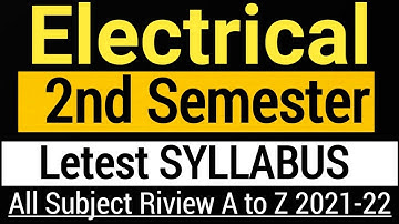 Electrical 2nd sem Syllabus | Electrical engineering 2nd sem subjects | polytechnic syllabus 2021-22