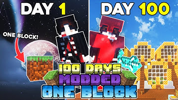 I Survived 100 Days on ONE BLOCK in Modded Minecraft