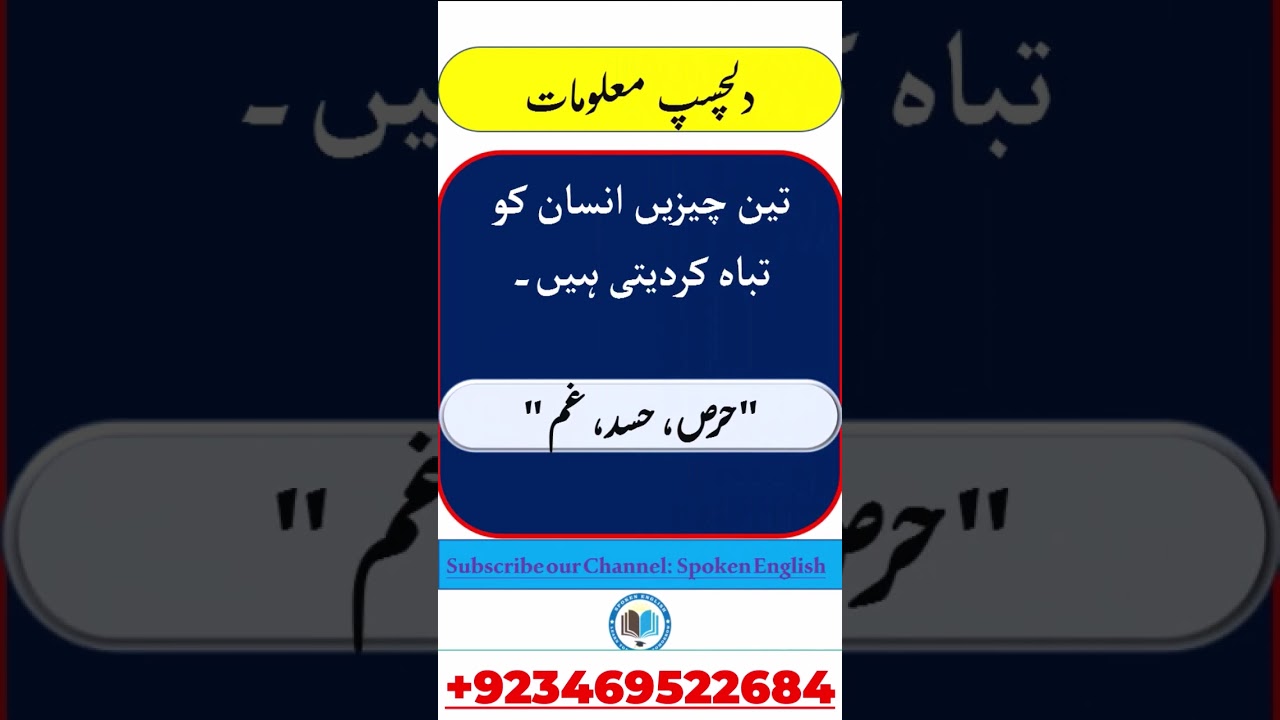 || Urdu General Knowledge || Informative Video || 