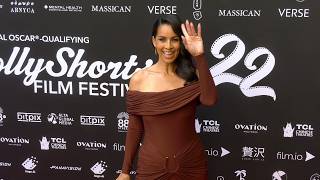 Marta Mendez Cross on the red carpet at the opening night of the 2026 HollyShorts Film Festival