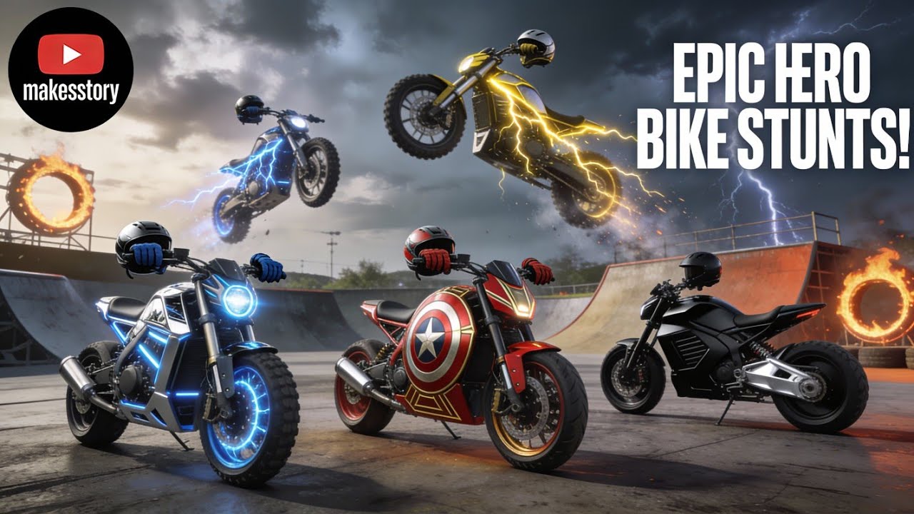 CRAZY SUPERHERO BIKE STUNTS in REAL LIFE! 