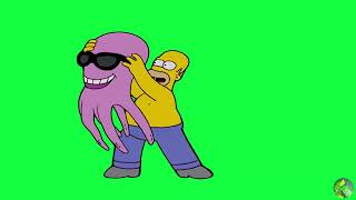 Greenscreen Homer Simpson Uga Dance + Octopus