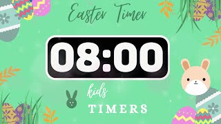 8 Minute Easter Countdown with Upbeat Kids' Music and Alarm ⏰ #EasterCountdown #KidsMusic #EggHunt