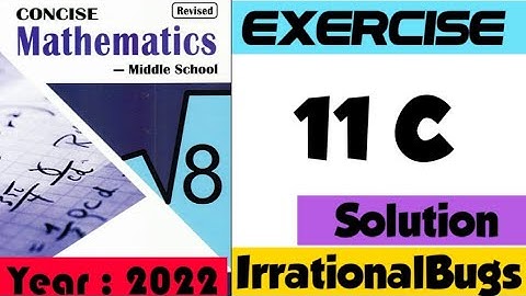 Ex. 11C | Selina-8 #class8 #algebraicexpressions #icse #selina #maths #solution  #IrrationalBugs
