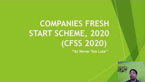 COMPANIES FRESH START SCHEME 2020 (CFSS 2020)