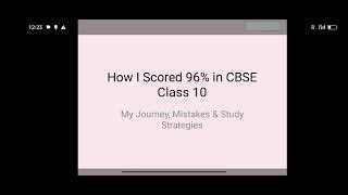 How I Scored 96% in Class 10 CBSE | Study Tips, Routine & Mistakes to Avoid🌸✨ Subscribe for more💫🌟