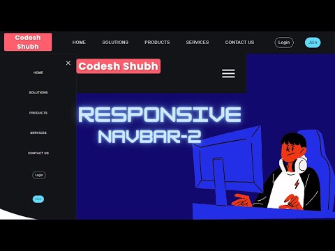 Responsive Vertical / Horizontal navigation html css and JavaScript Free Source Code -2 Codesh Shubh