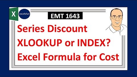 Series Discount Excel Formula. 4 Examples. XLOOKUP or INDEX? Excel Magic Trick 1643