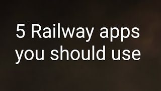 5 Railway apps you should use|Railway apps, IRCTC apps, Android apps screenshot 5