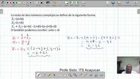 Suma, resta, multiplicación y división de números complejos