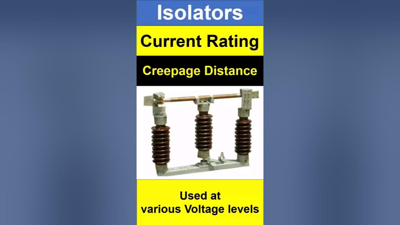 Isolators Current Rating and Creepage Distance Switchgear Switch 