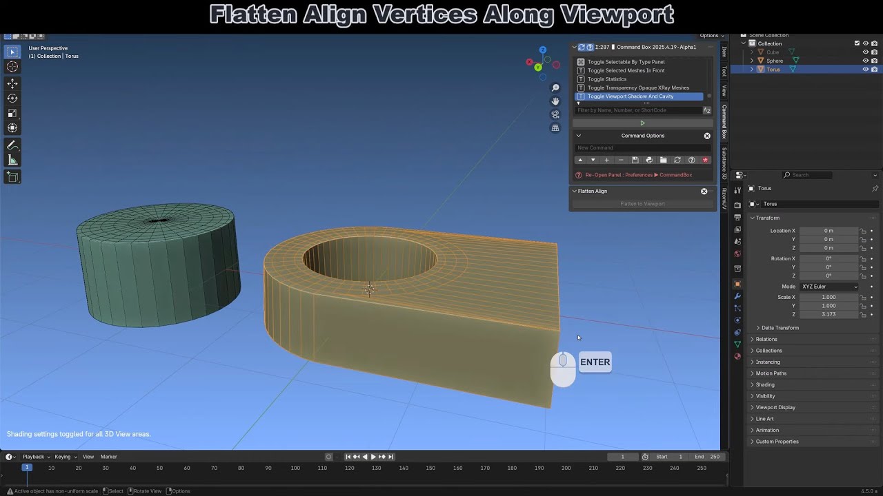 Flatten To Viewport in Blender - YouTube