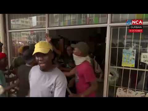 Attempted looting of shops amid unrest in Durban