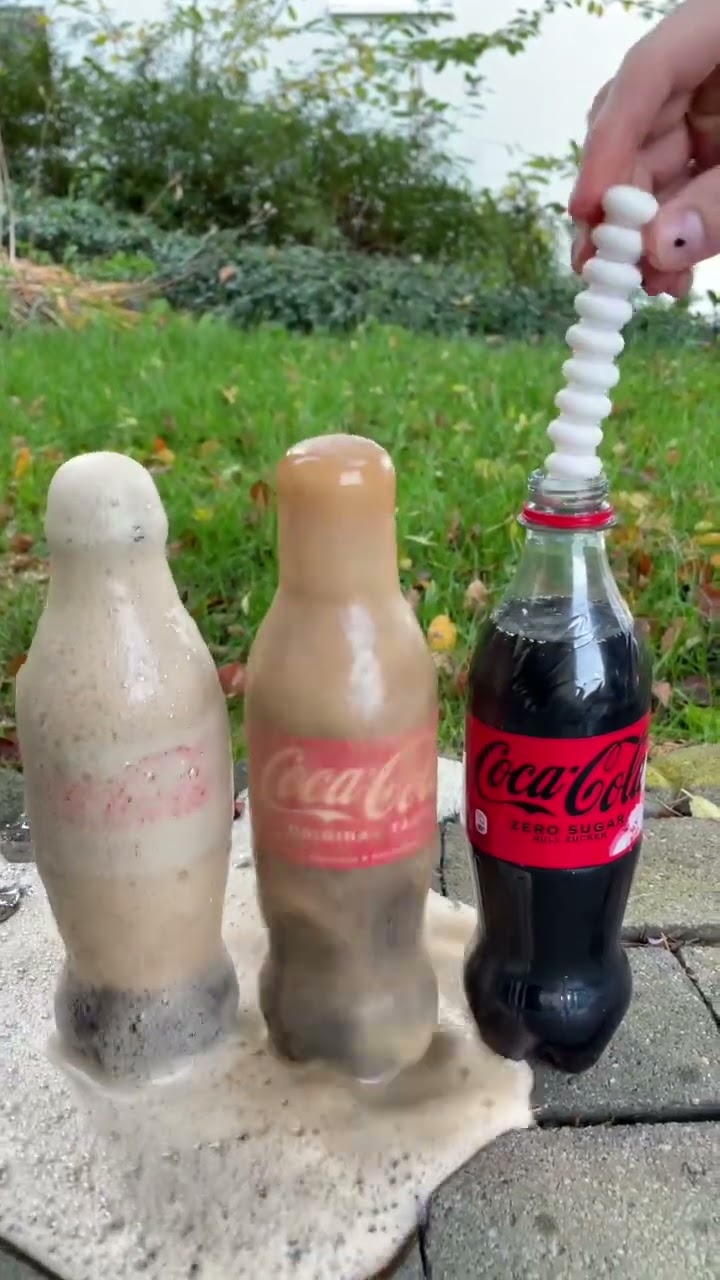 Coca Cola, Fanta, Sprite und Mentos |  #Experiments #Shorts