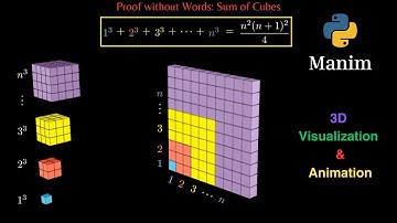 Proof without Words #6: Sum of Cubes - Manim/Python