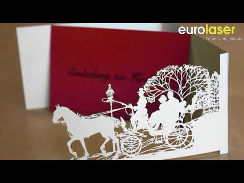 Laser cutting invitation cards of paper - Laserschneiden von Einladungskarten aus Papier - eurolaser