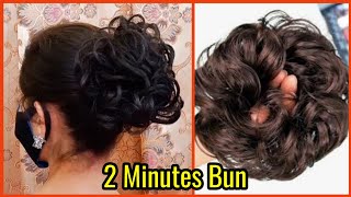 2 Minute Quick Messy Bun With Hair Extension Scrunchie | Hairstyle