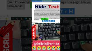 Ms word Hide Text #song #love #music #keyboard #typing #filemanager #excel #vivek_sir