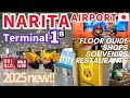 NARITA Airport Terminal1 Floor Guide, Pokémon Store, Nintendo Check-in, Shops, Souvenirs, Gourmet