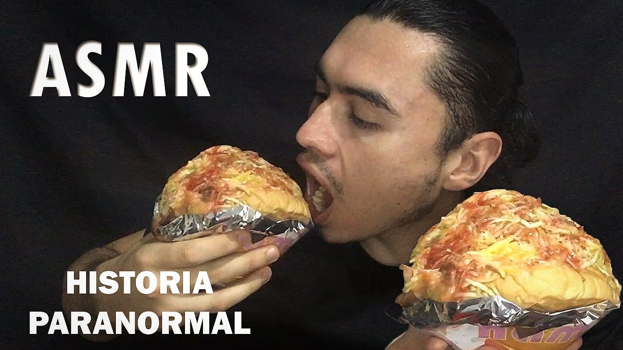 ASMR ESPAÑOL MEGA HAMBURGUESA + HISTORIA PARANORMAL | EATING MEGA BURGER | DIEGO COME