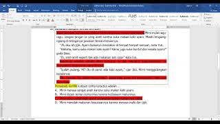 Pembahasan 7: Tahapan alur, sebab-akibat konflik, dan pola penyajian teks
