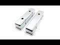 HZ-9519-C 1958-86 STEEL CHEVY SMALL BLOCK 283-305-327-350-400 TALL SMOOTH VALVE COVERS - CHROME