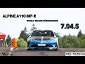 Alpine a110 mpr  nurburgring record 7045