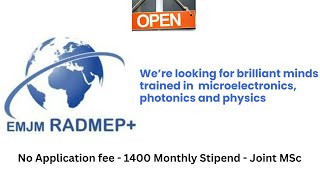 Erasmus Mundus RADMEP+ | 2026 to 2028 Scholarship Application | Application tutorial
