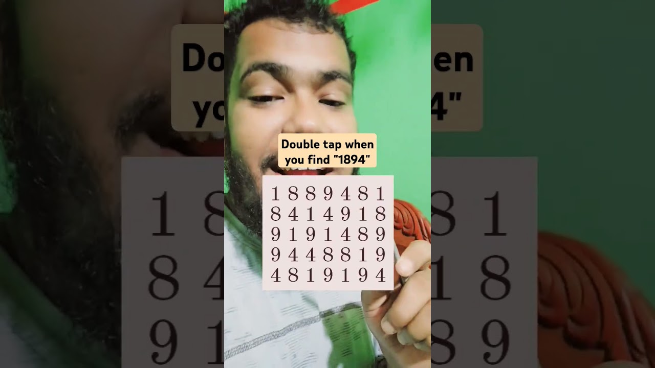 Observation Visual Test: 5 Seconds For You To Spot 1894 . Try Your Skills! #search #puzzle #shorts
