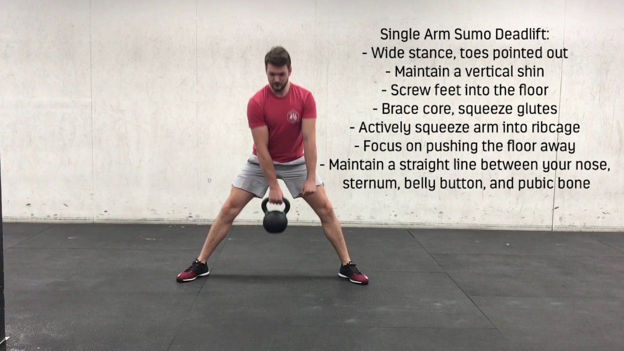 Single Arm Sumo Deadlift YouTube