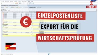 Export Der Einzelpostenliste - Für Den Wirtschaftsprüfer Deutsch
