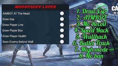 First Cod MOBILE 2023 global Mod Menu injecter V1.0.35 |Wallhack,Aimbot, Esp, garena 1.6.35v,