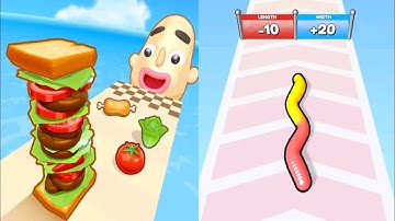 Sandwich Runner VS Gummy Worm Go! - Gameplay Part 3