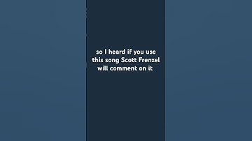 So I heard if you use this song, Scott Frenzel will comment on it… #music #song #newsong ￼￼