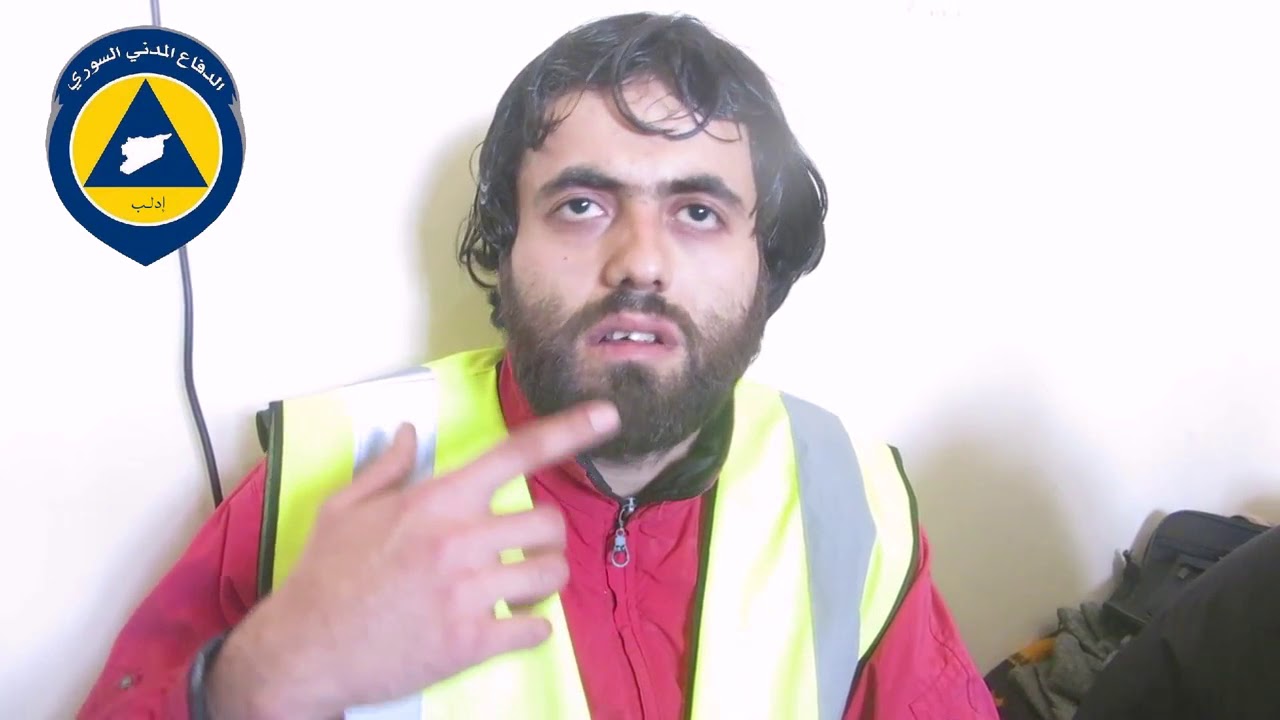 Idlib- Sarmin: civil defense member on poison gas attack by Syrian regime helicopters 16 3 2015