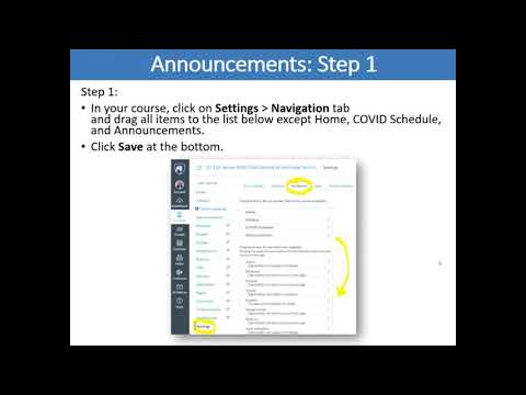 Communicating to Students with Announcements in Canvas
